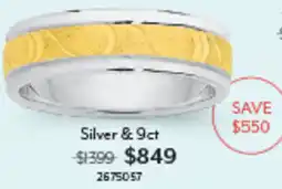 Angus & Coote Ring Silver & 9ct offer