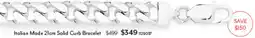 Angus & Coote Italian Made 21cm Solid Curb Bracelet offer