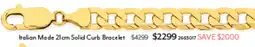 Angus & Coote Italian Made 21cm Solid Curb Bracelet offer
