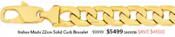 Angus & Coote Italian Made 22cm Solid Curb Bracelet offer