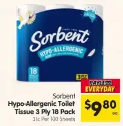 Spar Sorbent Hypo-Allergenic Toilet Tissue offer