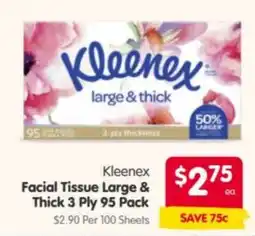 Spar Kleenex Facial Tissue Large & Thick 3 Ply offer
