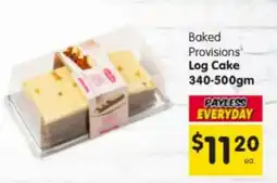Spar Baked Provisions Log Cake offer