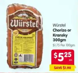 Spar Würstel Cheese Kransky offer