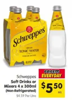 Spar Schweppes Soft Drinks or Mixers offer