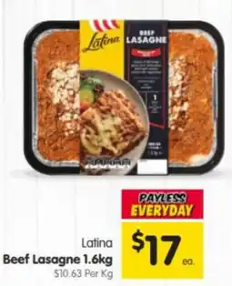 Spar Latina Beef Lasagne offer