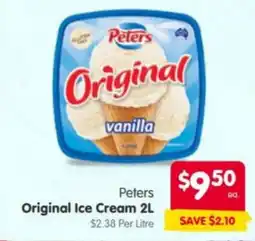 Spar Peters Original Ice Cream offer