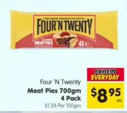 Spar Four 'N Twenty Meat Pies offer