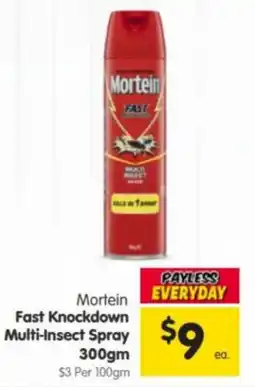 Spar Mortein Fast Knockdown Multi-Insect Spray offer