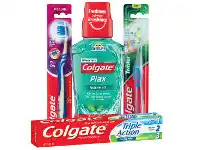 Foodworks Colgate Toothpaste 110/120g, Plax Mouthwash 250ml, Twister or ZigZag Toothbrush 1 Pack offer