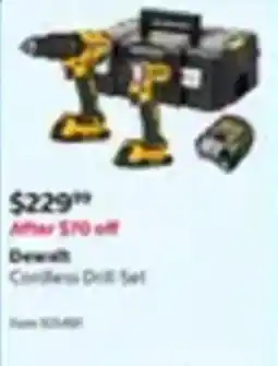 Costco DeWalt Cordless Drill Set offer