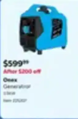 Costco OneX Generator offer