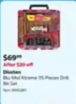 Costco Dixan Blu-Mol Xtreme 125 Pieces Drill Bit Set offer