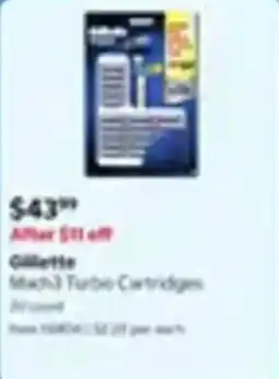 Costco Gillette Mach3 Turbo Cartridges offer