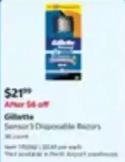 Costco Gillette Sensor3 Disposable Razors offer