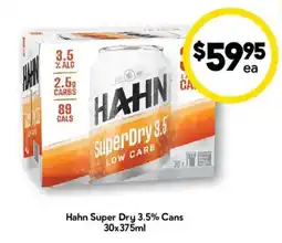 Drakes Hahn Super Dry 3.5% Cans offer