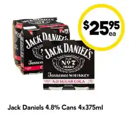 Drakes Jack Daniels 4.8% Cans offer