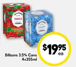 Drakes Billsons 3.5% Cans offer