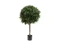 LivingStyles Artificial Laurel Ball Topiary Tree, 110cm offer