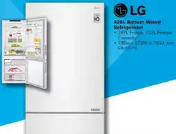 The Good Guys LG 420L Bottom Mount Refrigerator offer