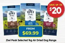 PetO Ziwi Peak Selected 1kg Air Dried Dog Range offer