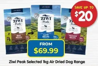 Ziwi Peak Selected 1kg Air Dried Dog Range