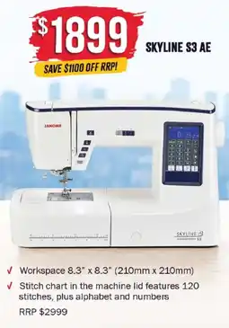 Janome Janome Skyline S3 AE offer