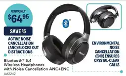 Jaycar Electronics Bluetooth® 5.4 Wireless Headphones with Noise Cancellation ANC+ENC offer