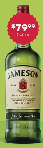 Thirsty Camel Jameson Irish Whiskey offer