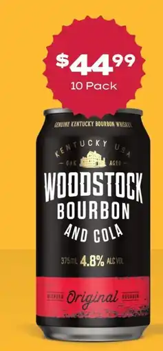 Thirsty Camel Woodstock Bourbon and Cola offer