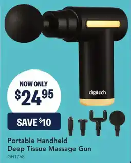 Jaycar Electronics Portable Handheld Deep Tissue Massage Gun digitech offer