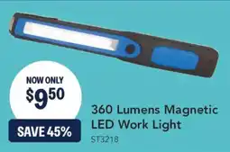 Jaycar Electronics 360 Lumens Magnetic LED Work Light offer