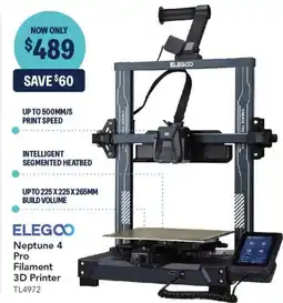 Jaycar Electronics ELEGOO Neptune 4 Pro Filament 3D Printer offer