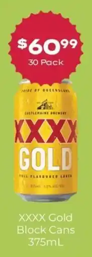 Thirsty Camel XXXX Gold Block Cans offer