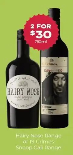 Thirsty Camel Hairy Nose or 19 Crimes Snoop Cali offer
