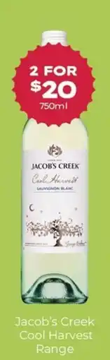 Thirsty Camel Jacob's Creek Cool Harvest Sauvignon Blanc offer