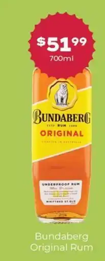 Thirsty Camel Bundaberg Original Rum offer
