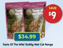 PetO Taste Of The Wild Wet Cat Range offer