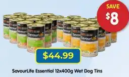 PetO SavourLife Essential Wet Dog Tins offer