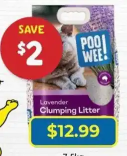 PetO Poo Wee! Lavender Clumping Litter offer
