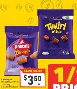 Supa Valu Cadbury or Pascall Share Pack offer