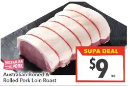 Supa Valu Australian Boned & Rolled Pork Loin Roast offer