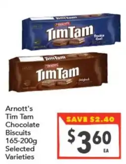 Supa Valu Arnott's Tim Tam Chocolate Biscuits offer
