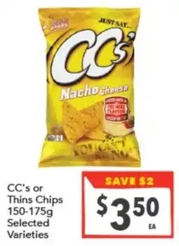 Supa Valu CC's Thins Chips offer