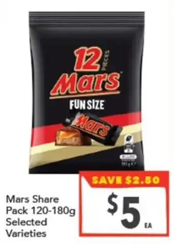 Supa Valu Mars Share Pack Selected Varieties offer
