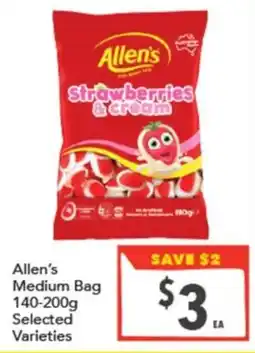 Supa Valu Allen's Strawberries & Cream offer
