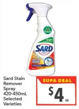 Supa Valu Sard Stain Remover Spray offer