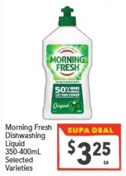 Supa Valu Morning Fresh Dishwashing Liquid offer