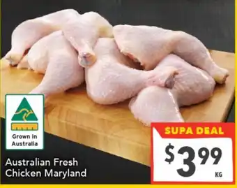 Supa Valu Australian Fresh Chicken Maryland offer
