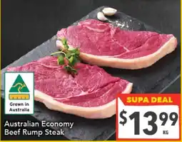 Supa Valu Australian Economy Beef Rump Steak offer